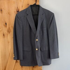 David Taylor Gray Blazer with Gold Buttons